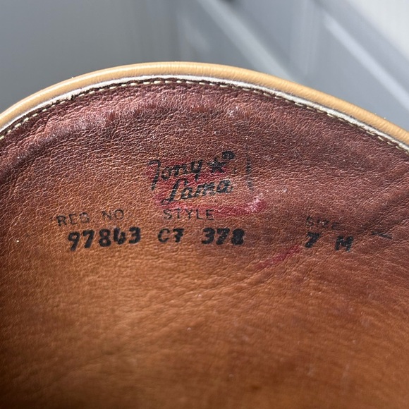 Vintage Tony Lama Women’s Western Cowboy Boots Size 7M Tan Leather USA Made - Picture 7 of 7